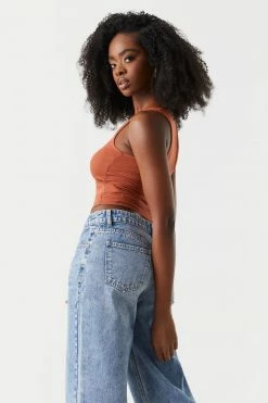 Stitches Ladies Soft Ribbed Scoop Neck Tank Top