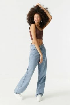 Stitches Ladies Ribbed Seamless Button-Up Cropped Tank Top Tops 29 Stitches Ladies Ribbed Seamless Button-Up Cropped Tank Top Tops