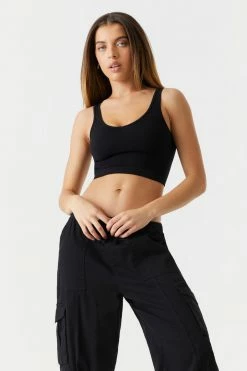 Stitches Ladies Seamless Ribbed Scoop Neck Tank Top Tops