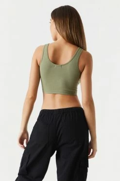 Stitches Ladies Seamless Ribbed Scoop Neck Tank Top Tops