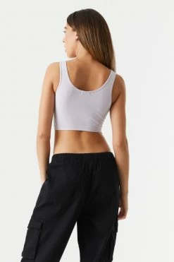 Stitches Ladies Seamless Ribbed Scoop Neck Tank Top Tops