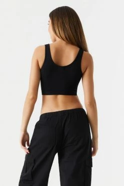 Stitches Ladies Seamless Ribbed Scoop Neck Tank Top Tops