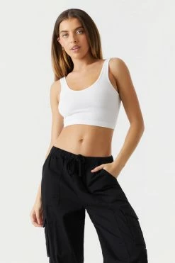 Stitches Ladies Seamless Ribbed Scoop Neck Tank Top Tops