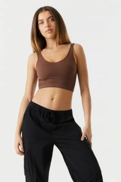 Stitches Ladies Seamless Ribbed Scoop Neck Tank Top Tops