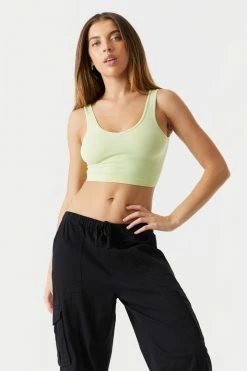 Stitches Ladies Seamless Ribbed Scoop Neck Tank Top Tops