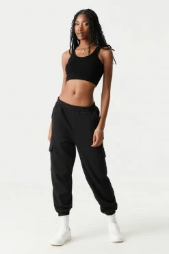 Stitches Ladies Seamless Scoop Neck Cropped Tank Top Tops