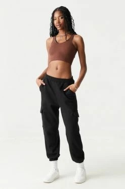 Stitches Ladies Seamless Scoop Neck Cropped Tank Top Tops