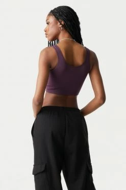 Stitches Ladies Seamless Scoop Neck Cropped Tank Top Tops