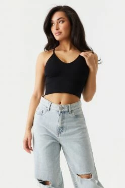 Stitches Ladies Seamless Padded Cropped Bustier Cami Tops