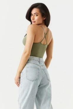 Stitches Ladies Seamless Padded Cropped Bustier Cami Tops