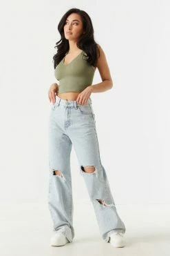 Stitches Ladies Seamless Padded Cropped Bustier Cami Tops