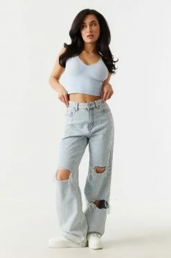 Stitches Ladies Seamless Padded Cropped Bustier Cami Tops