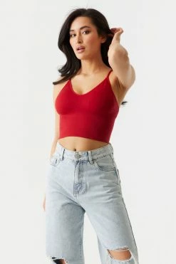 Stitches Ladies Seamless Padded Cropped Bustier Cami Tops