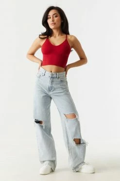 Stitches Ladies Seamless Padded Cropped Bustier Cami Tops