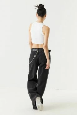 Stitches Ladies Refuge Ultra High-Rise Black Wash Loose Leg Jean Refuge Jeans