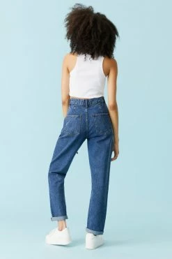 Stitches Ladies Refuge Jeans Refuge 90's Rolled Hem Dark Wash Jean