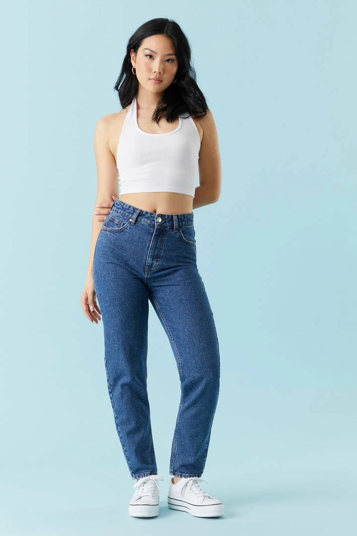 Stitches Ladies Refuge Jeans Refuge High-Rise Dark Wash Mom Jean 1 Stitches Ladies Refuge Jeans Refuge High-Rise Dark Wash Mom Jean