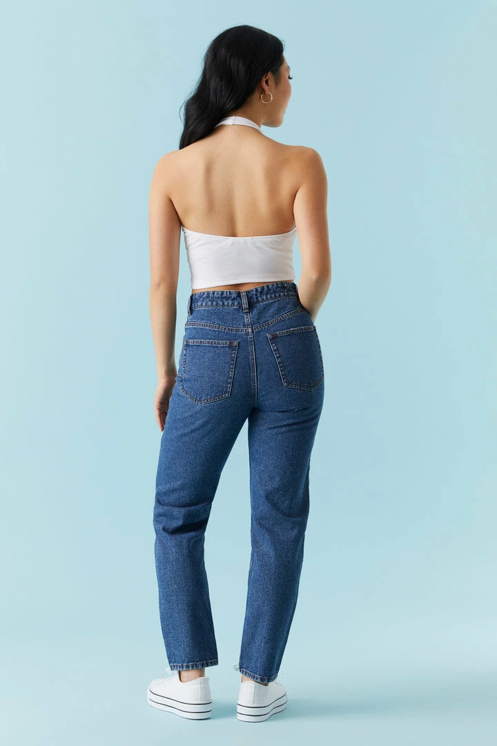 Stitches Ladies Refuge Jeans Refuge High-Rise Dark Wash Mom Jean 3 Stitches Ladies Refuge Jeans Refuge High-Rise Dark Wash Mom Jean