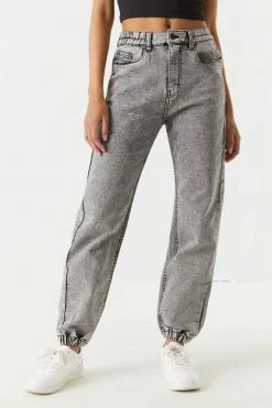 Stitches Ladies Bottoms Oversized Denim Knit Jogger