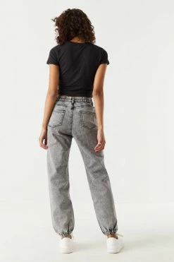 Stitches Ladies Bottoms Oversized Denim Knit Jogger