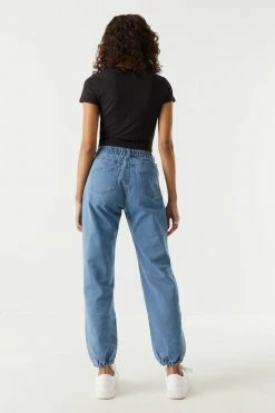 Stitches Ladies Bottoms Oversized Denim Knit Jogger