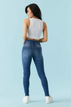 Stitches Ladies Refuge High-Rise Push-Up Dark Wash Skinny Jean Refuge Jeans