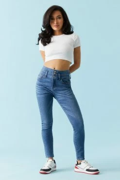 Stitches Ladies Refuge Jeans Refuge High-Rise Push-Up Dark Wash Skinny Jean