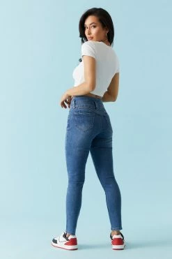 Stitches Ladies Refuge Jeans Refuge High-Rise Push-Up Dark Wash Skinny Jean 5 Stitches Ladies Refuge Jeans Refuge High-Rise Push-Up Dark Wash Skinny Jean