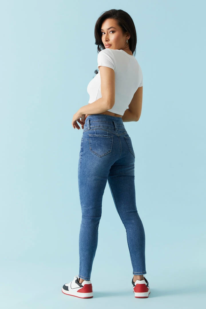 Stitches Ladies Refuge Jeans Refuge High-Rise Push-Up Dark Wash Skinny Jean 3 Stitches Ladies Refuge Jeans Refuge High-Rise Push-Up Dark Wash Skinny Jean