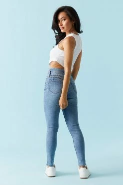 Stitches Ladies Refuge High-Rise Push-Up Medium Wash Skinny Jean