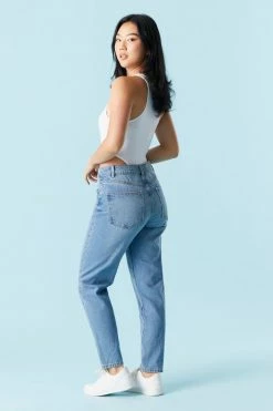 Stitches Ladies Refuge Medium Wash Mom Jean 5 Stitches Ladies Refuge Medium Wash Mom Jean