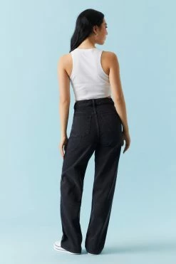 Stitches Ladies Refuge High-Rise Black Wash Wide Leg Jean