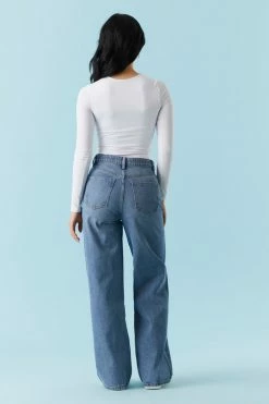 Stitches Ladies Refuge Medium Wash Loose Leg Jean