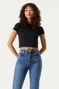 Stitches Ladies Tops Casual Crop T-Shirt