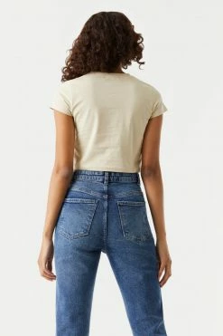 Stitches Ladies Tops Casual Crop T-Shirt