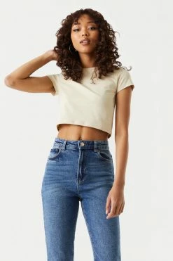 Stitches Ladies Tops Casual Crop T-Shirt