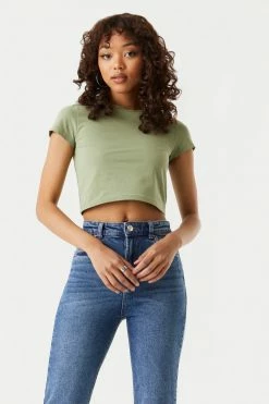 Stitches Ladies Tops Casual Crop T-Shirt