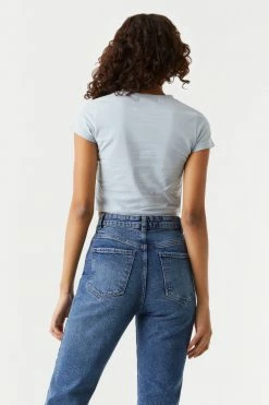 Stitches Ladies Tops Casual Crop T-Shirt