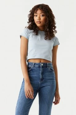 Stitches Ladies Tops Casual Crop T-Shirt