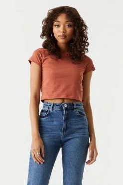 Stitches Ladies Tops Casual Crop T-Shirt