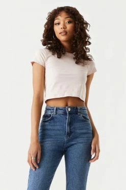 Stitches Ladies Tops Casual Crop T-Shirt
