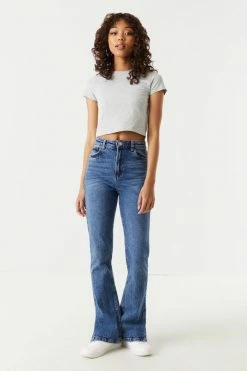 Stitches Ladies Tops Casual Crop T-Shirt