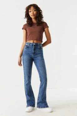 Stitches Ladies Tops Casual Crop T-Shirt