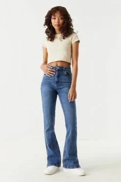 Stitches Ladies Tops Casual Crop T-Shirt