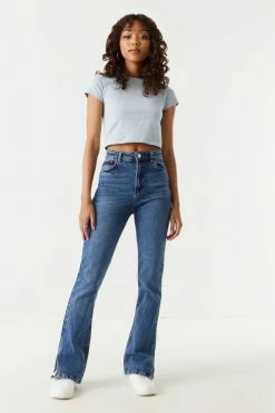 Stitches Ladies Tops Casual Crop T-Shirt