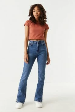 Stitches Ladies Tops Casual Crop T-Shirt