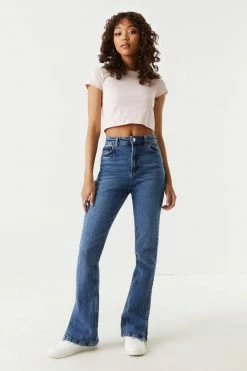 Stitches Ladies Tops Casual Crop T-Shirt