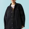 Stitches Ladies Denim Jackets Black Wash Denim Shacket