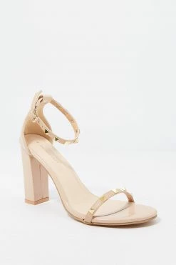 Stitches Ladies Studded Band Ankle Strap High Heel