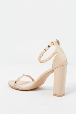 Stitches Ladies Studded Band Ankle Strap High Heel